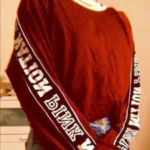 PINK Maroon Long Sleeve Shirt